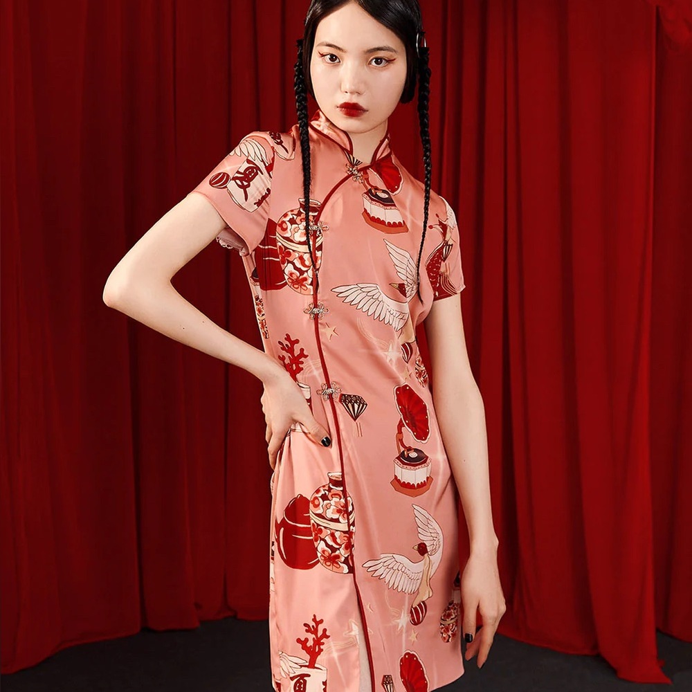 Mukzin Qipao dress size L/ US size 6